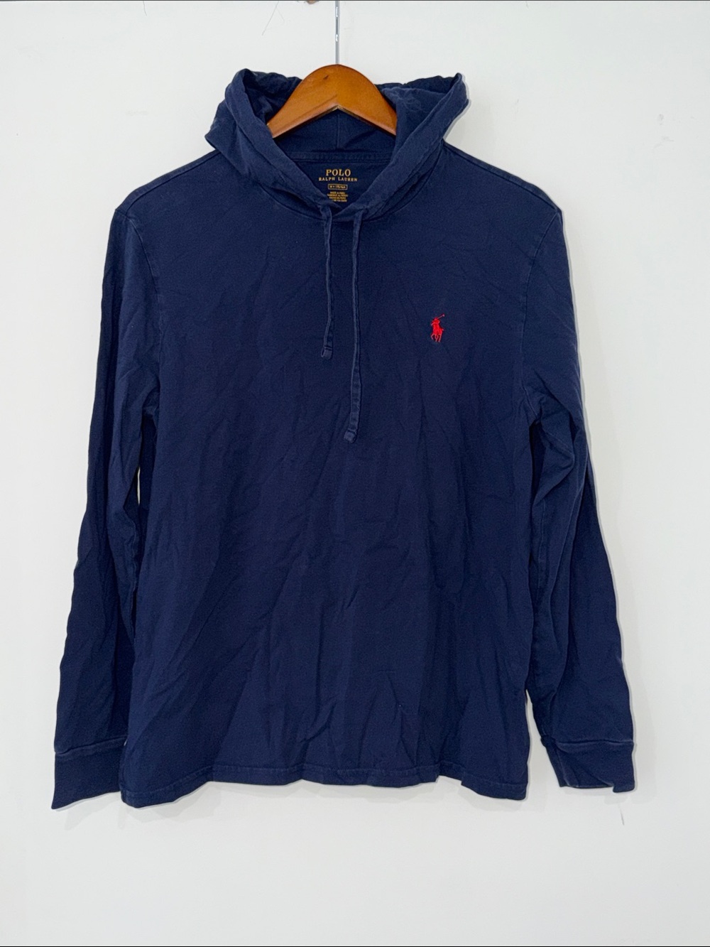Polo Ralph Lauren Navy Long-Sleeve Hoodie with Red Pony